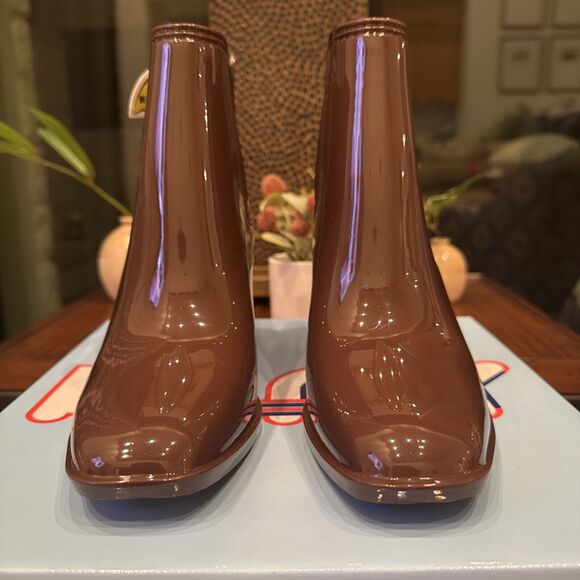 JEFFREY CAMPBELL Size 9 Hurricane Chelsea Waterproof Coffee Ankle Bootie New - Picture 7 of 10